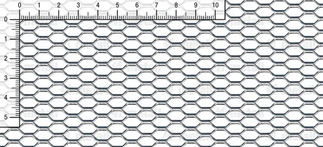Lamiera stirata a maglia esagonale E 15